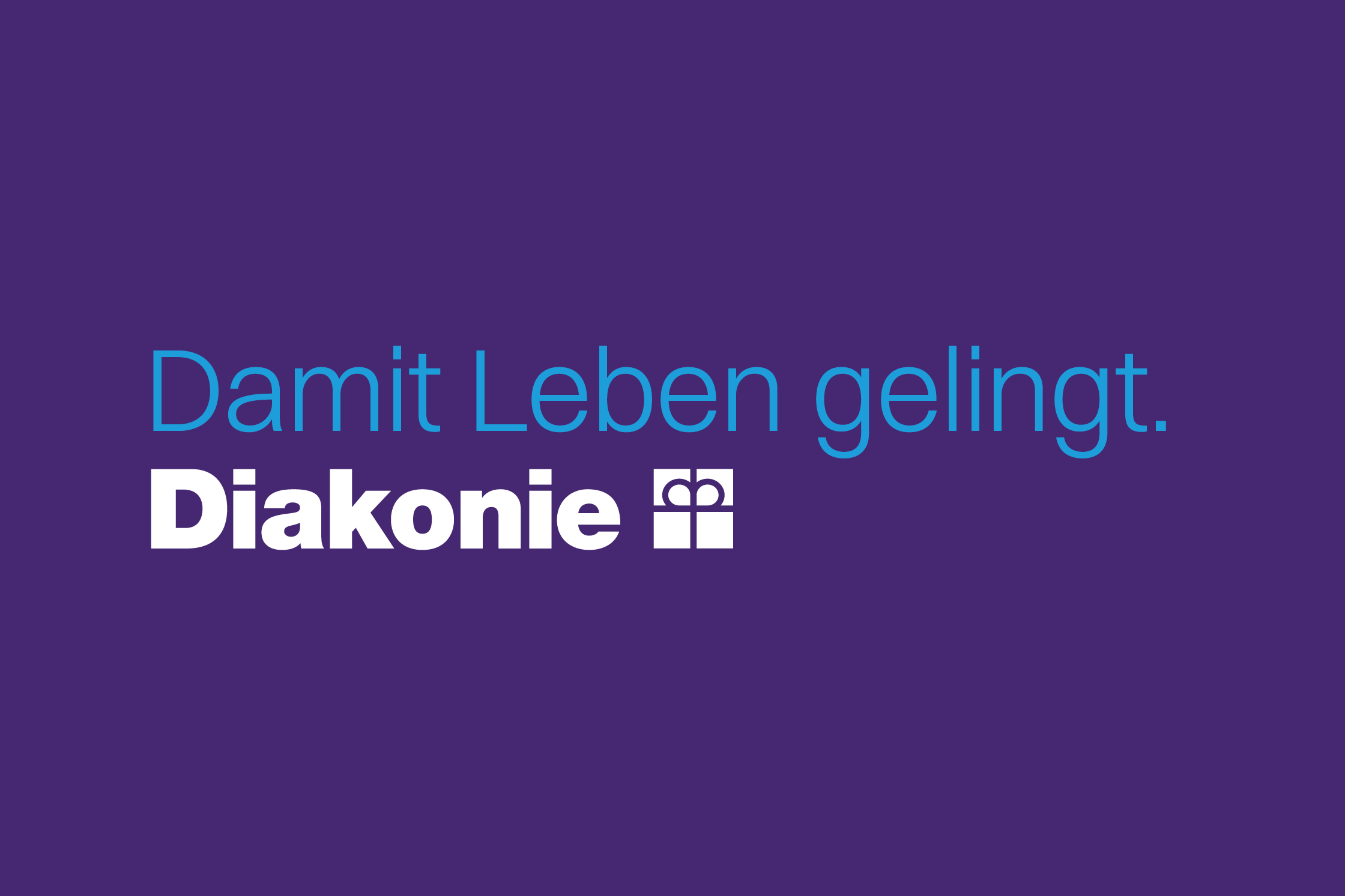 Logo der Diakonie mit Schriftzug „Damit Leben gelingt“
